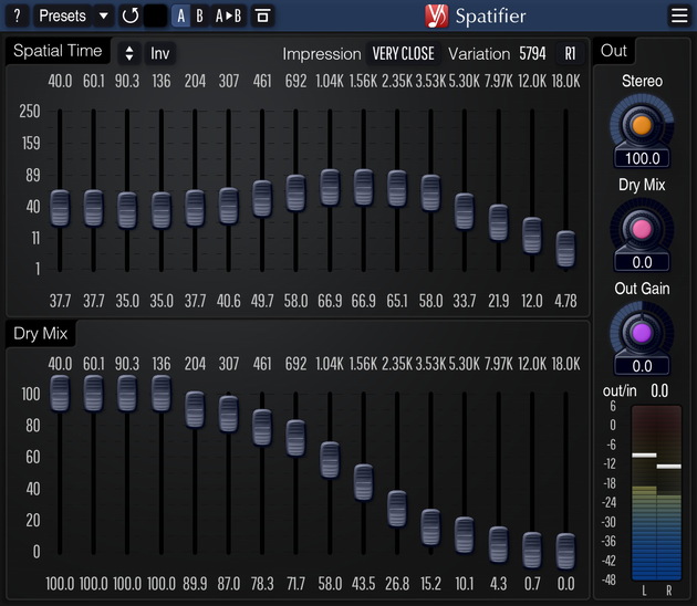 Stereo-Widener Plugin, Mono-to-Stereo [VST, AU, AAX] - Spatifier - Voxengo