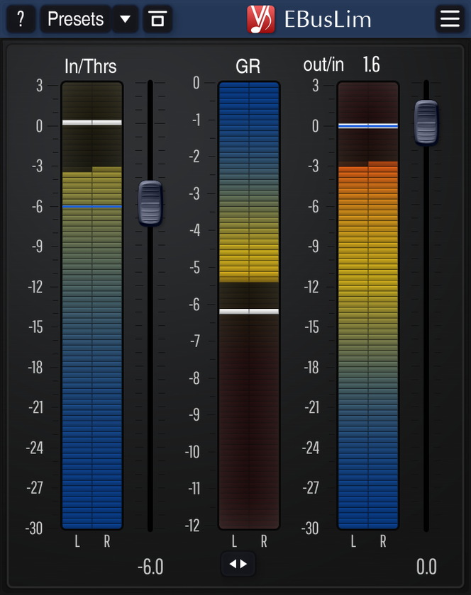 Easy Peak Limiter Plugin, Maximizer [VST, AU, AAX] - EBusLim - Voxengo